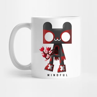 black and red cat FLOWER BOI UMA Mug